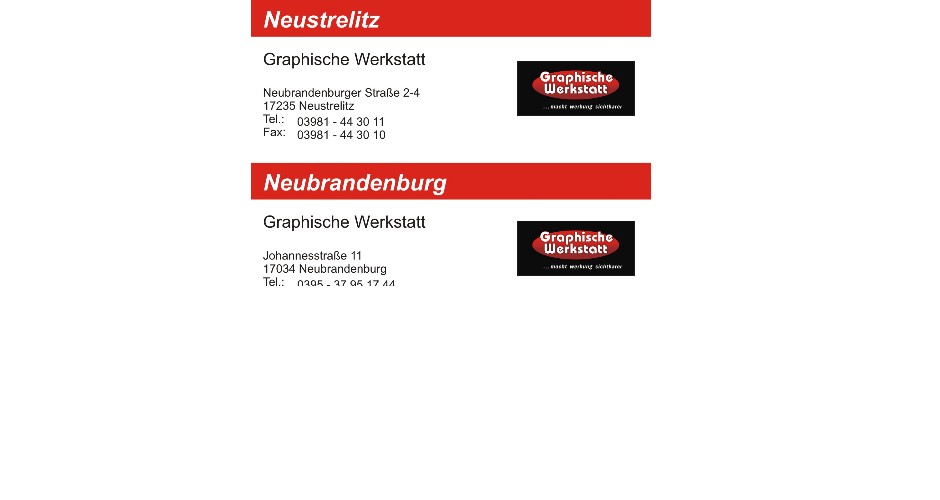 Graphische Werkstatt Neustrelitz GmbH